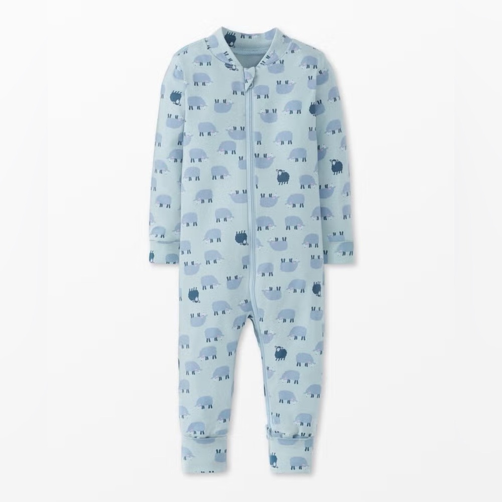 Hanna Andersson HannaSoft Sleeper Mini Lamb on Celestial Blue